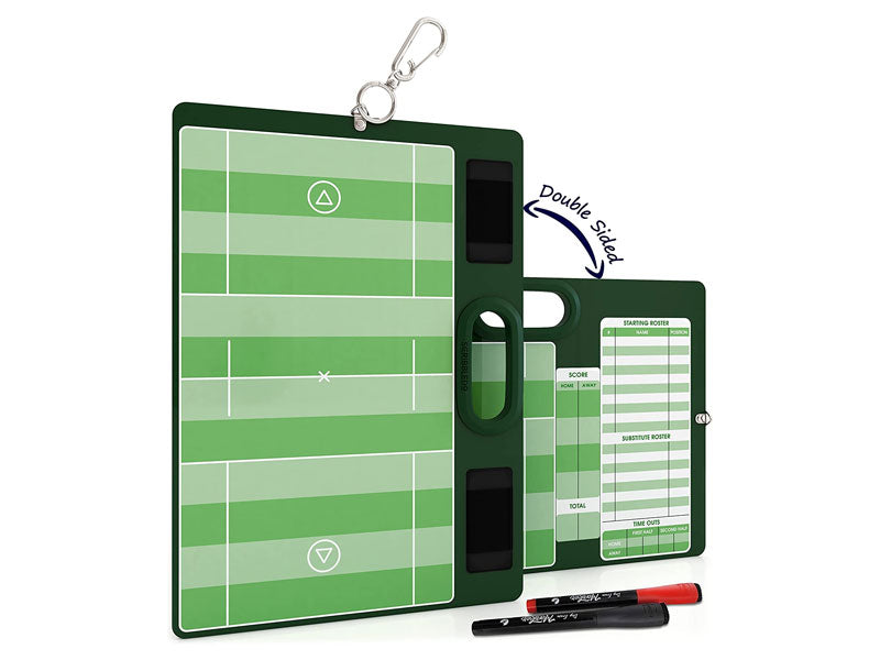 Best Soccer Double Sided Board for Coaches 15x10.5 with Markers –